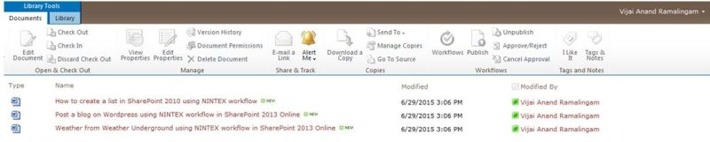 Navigate to the document library